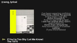 The 1975   If Youre Too Shy Let Me Know Lyrics Video sing along   Noacf Album