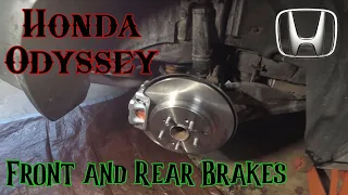 Honda Odyssey Front and Rear Brakes Calipers Replacement Bleeding Bleed