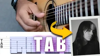 How to Play NO TIME TO DIE (Billie Eilish) Fingerstyle Guitar | Tutorial TAB