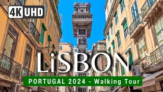 LISBON Walking Tour 4K Portugal  🇵🇹 2024 🐓 CAPTIONS (▶️ 113 min)