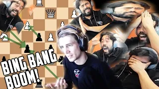 Hikaru MALDS watching xQc play Chess | xQcOW