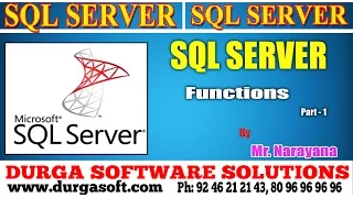 Sql Server tutorial || onlinetraining|| functions Part-1 by Narayana