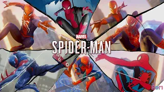 SPIDER-MAN PS4 - Takedowns and Finishers (All 45 Suits)