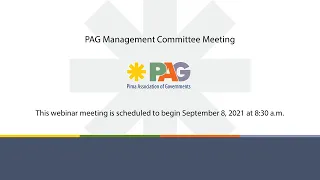 PAG Management Committee | RTA Technical Management Committee Sep 8, 2021