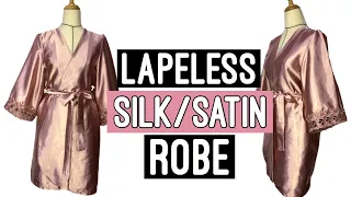 HOW TO MAKE A SATIN ROBE / SILK ROBE. DIY BRIDAL PARTY ROBE.