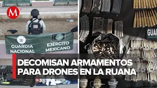 Decomisan seis explosivos y control para drones en La Ruana