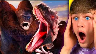 Největší KING KONG vs T-REX BITVA!