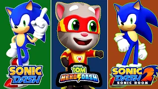 Sonic Dash 2 Sonic Boom Vs Sonic Dash Vs Talking Tom Hero Dash Gameplay Walkthrough