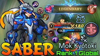 HyperCarry Saber One Shot Assassin! - Top 1 Global Saber by Mok Kyótoki - Mobile Legends