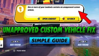 LEGO 2K Drive Unapproved Custom Vehicle Fix - Simple Guide
