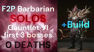 Inferno VI Helliquary Gauntlet first 3 bosses solo completion as F2P barbarian