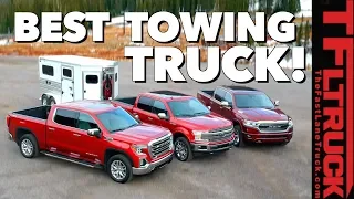 Best Half-Ton Towing Truck! Ford F-150 vs GM 1500 vs Ram 1500 vs World's Toughest Towing Test