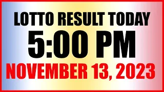 Lotto Result Today 5pm November 13, 2023 Swertres Ez2 Pcso