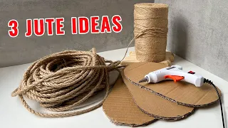 DIY!😍 THE 3 BEST IDEAS OF CRAFTS FROM JUTE ROPE AND CARDBOARD WITH YOUR OWN HANDS!