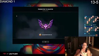 Tyler1 hits MASTERS in SUPPORT LANE Challenge