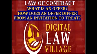 Offer / Invitation to treat (Contract Law Lecture 1)