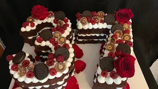 Torta  de números ( pastel tendencia 2018)