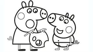 Peek a Boo Song | Peppa Pig Coloring Pages