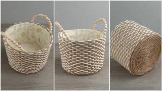 Why buy expensive baskets at the store when you can make them yourself? Jute basket