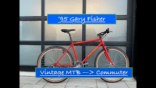 90's MTB transformed to Commuter Conversion - Gary Fisher Tassajara  26 Mountain Bike vintage build