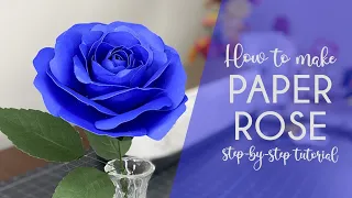Rose Flower Making With Paper | How to Make Realistic Paper Rose | DIY Paper Rose Flower
