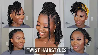 11 Ways to Style your Short Twist | QUICK and EASY Hairstyles