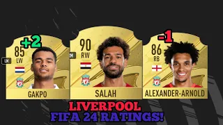 FIFA 24 ( EA SPORTS FC) | LIVERPOOL PLAYER RATINGS PREDICTION!! FT.GAKPO,SALAH,ALEXANDER-ARNOLD..ETC