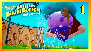 BOB ESPONJA Battle for Bikini Bottom Rehydrated PS4 (sub español) | Parte 1 | CAMPOS DE MEDUSAS