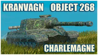 Object 268, Kranvagn & Charlemagne • WoT Blitz Gameplay