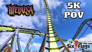 Medusa Front Row POV [5K] | Six Flags Discovery Kingdom 2023