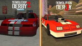 Evolution of nascar to Demolition derby 2, 3