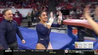Felicia Hano (UCLA) 2019 Vault vs Oklahoma 9.825