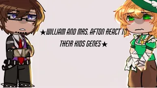 ☆William and mrs. Afton react to their kids Genes!☆