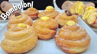 DONUTS GIRELLA very soft fried staples with CUSTARD CREAM and NUTELLA