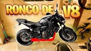 COMPREI UM ESCAPÃO PRA MT07 *ronco de v8*