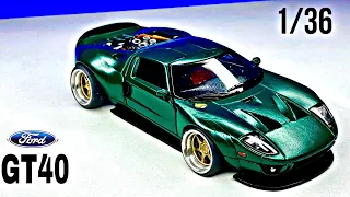 Ford GT40 V10 KINSMART  DIECAST CUSTOM RESTORATION : Build 1/36