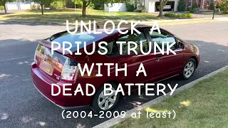 Unlock a Prius trunk with a dead battery