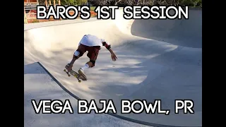 Baro FiRsT Session NEW Vega Baja Skatepark Bowl in PR  Skateboarding Puerto Rico