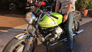 1973 Moto Guzzi V7 Sport - Cold Start, Idle, Walkaround, Riding