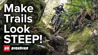 How To Make Mountain Bike Trails Look STEEP In Photos