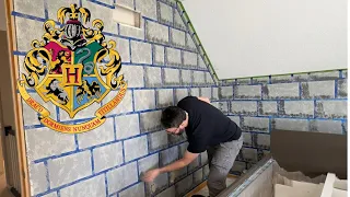 Transforming a Bedroom into Hogwarts Castle! Harry Potter Bedroom Makeover Part 1