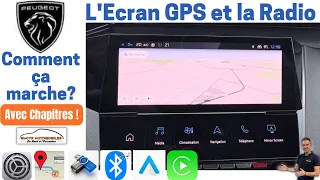 Peugeot, La radio, GPS, Paramètres, le téléphone bluetooth & Apple carplay & Android auto,  Le TUTO