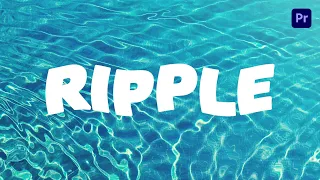 Create a RIPPLE TEXT effect in Premiere Pro