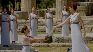 Olympic Flame Lighting Rehearsal Held in Ancient Olympia