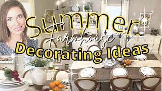 SUMMER FARMHOUSE DECORATING IDEAS | SUMMER CLEAN AND DECORATE WITH ME | Dining Room Mini-Makeover