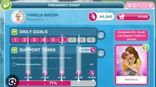 Start a pregnancy event - 9 days of pregnancy - day 1,2 and 3 - Sims FreePlay #sims #simsfreeplay