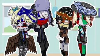 these four people… | Countryhumans | America, Russia, Germany, Italy | Gacha club