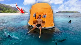 Overnight in INFLATABLE RAFT near GREAT WHITE SHARKS...