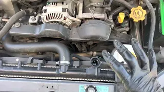 Customer has been driving this Subaru around with no coolant (Think head gasket￼ ?)￼