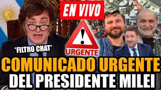 🔴¡URGENTE MILEI ALLANÓ A BELLIBONI Y FILTRA CHATS! JONY VIALE EN VIVO CON BULLRICH